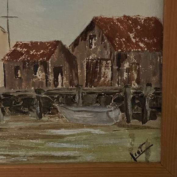 Painted Picture Wooden Frame Dorothy May List Summer 1961 - Picture 4 of 8